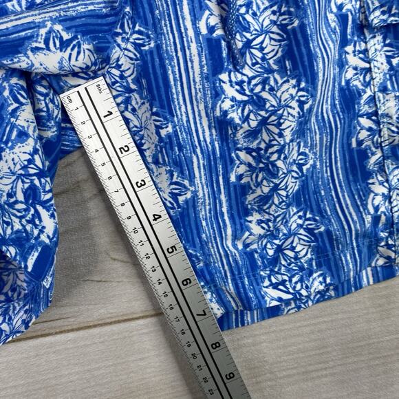 The North Face Women Sz 6 Swim Shorts Board Surf Cover Up Blue Floral Unlined - Picture 4 of 10